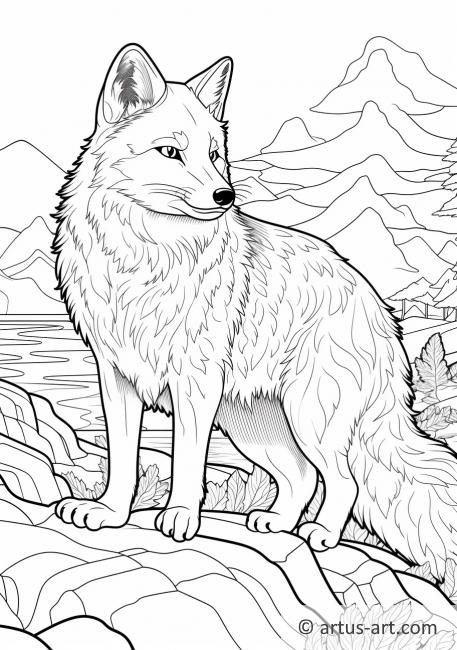 Arctic Fox Coloring Page